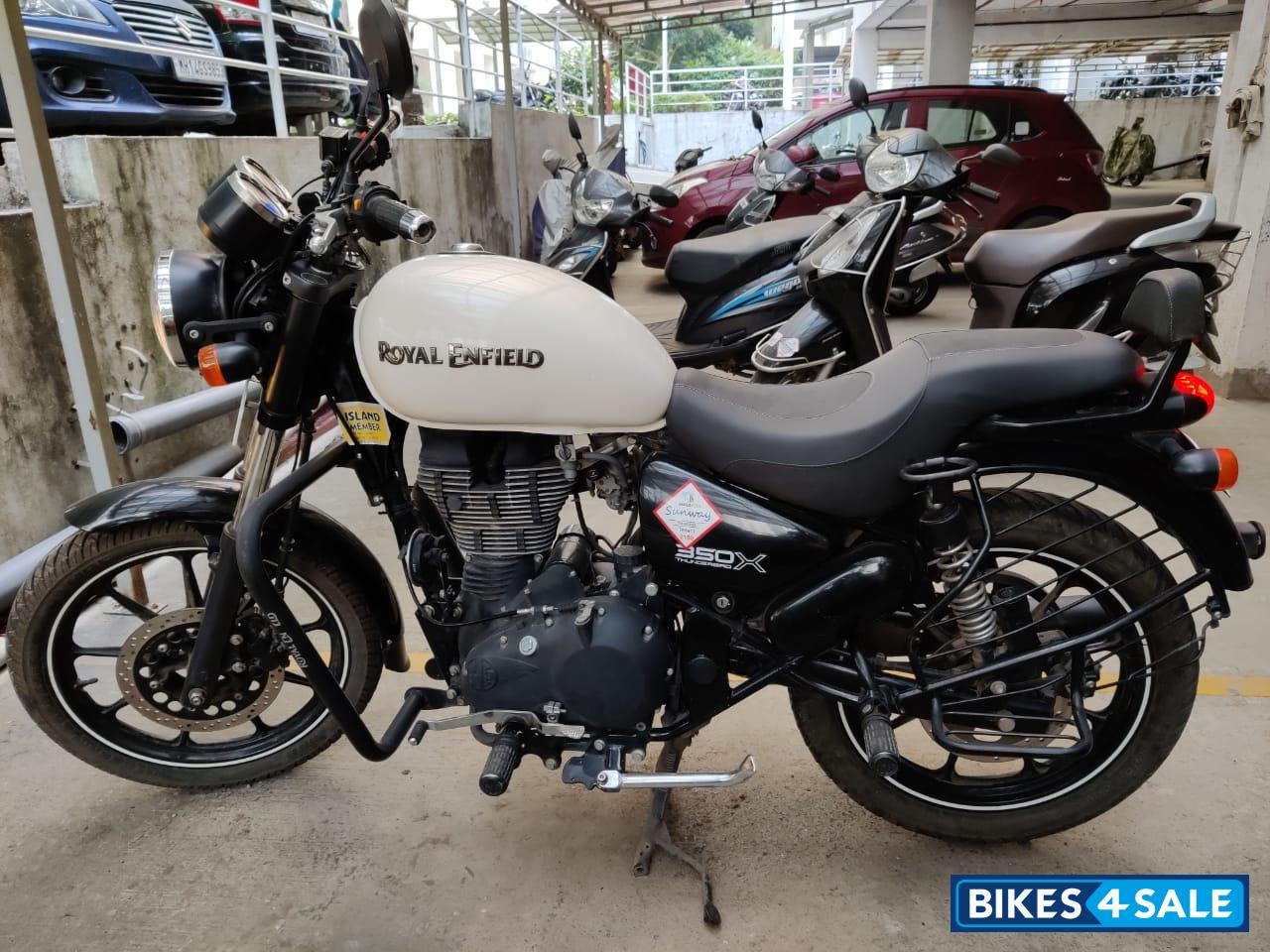 Whimsical White Royal Enfield Thunderbird X 350