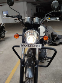 Whimsical White Royal Enfield Thunderbird X 350