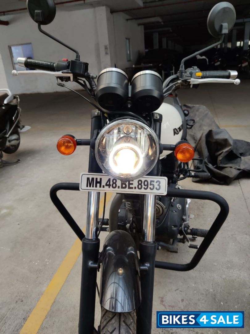 Whimsical White Royal Enfield Thunderbird X 350