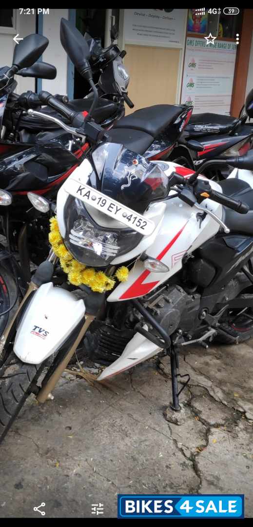 Red And White TVS Apache RTR 200 4V ABS Race Edition 2.0