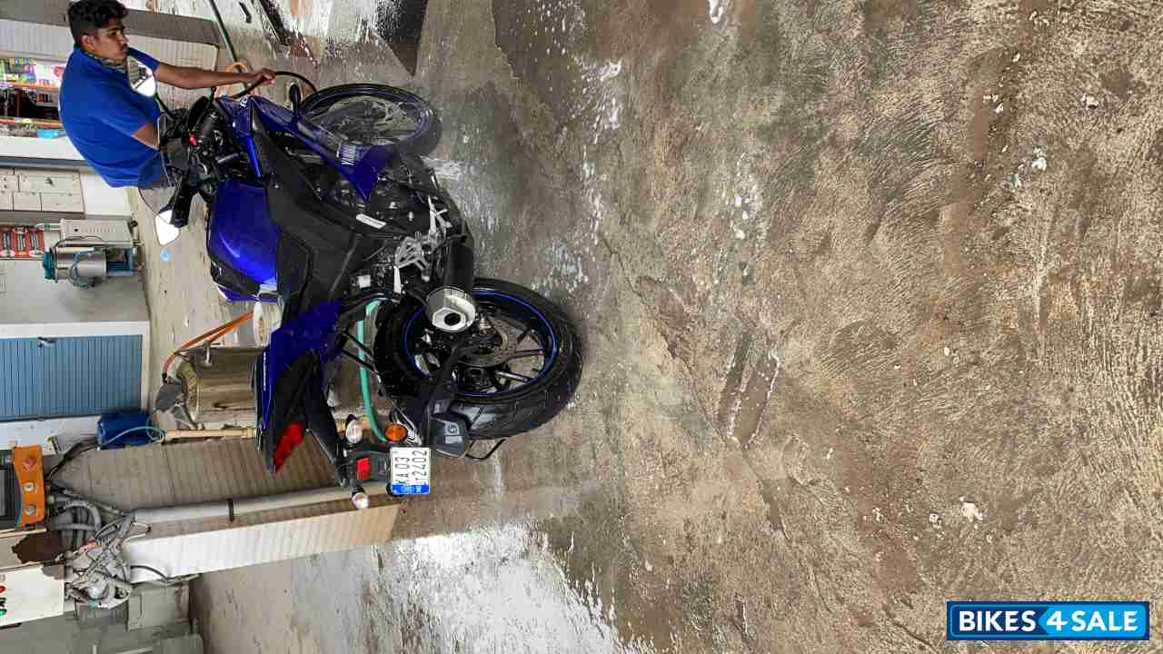 Blue Yamaha YZF R15 V3