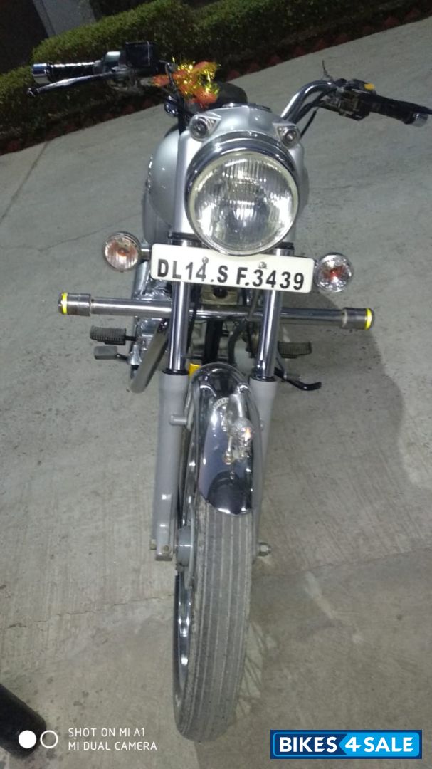 Silver Royal Enfield Bullet Electra