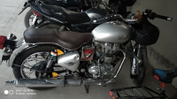 Silver Royal Enfield Bullet Electra