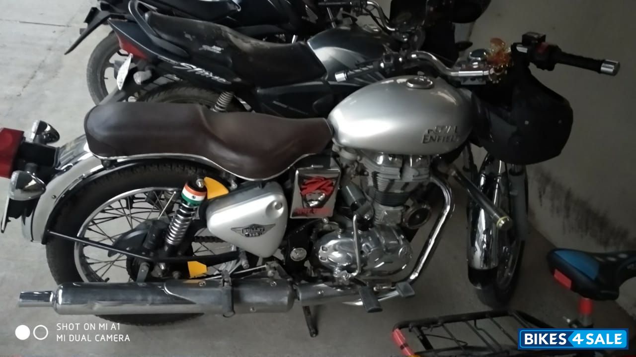 Silver Royal Enfield Bullet Electra