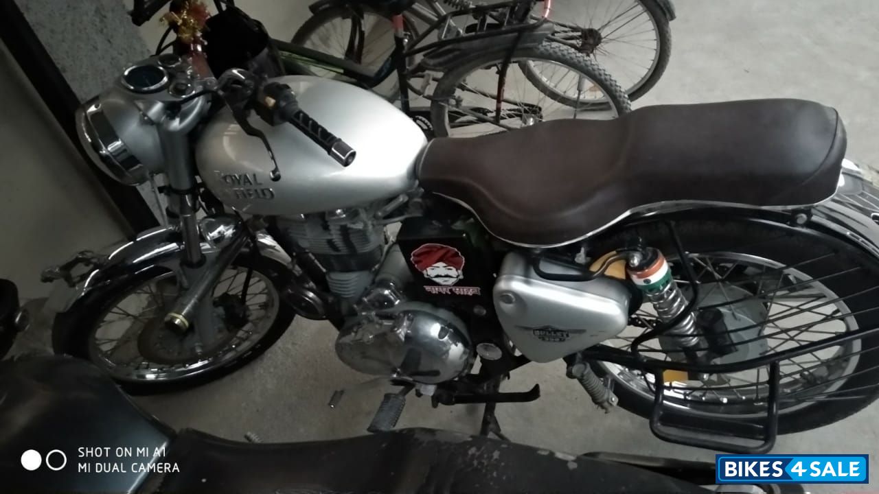 Silver Royal Enfield Bullet Electra
