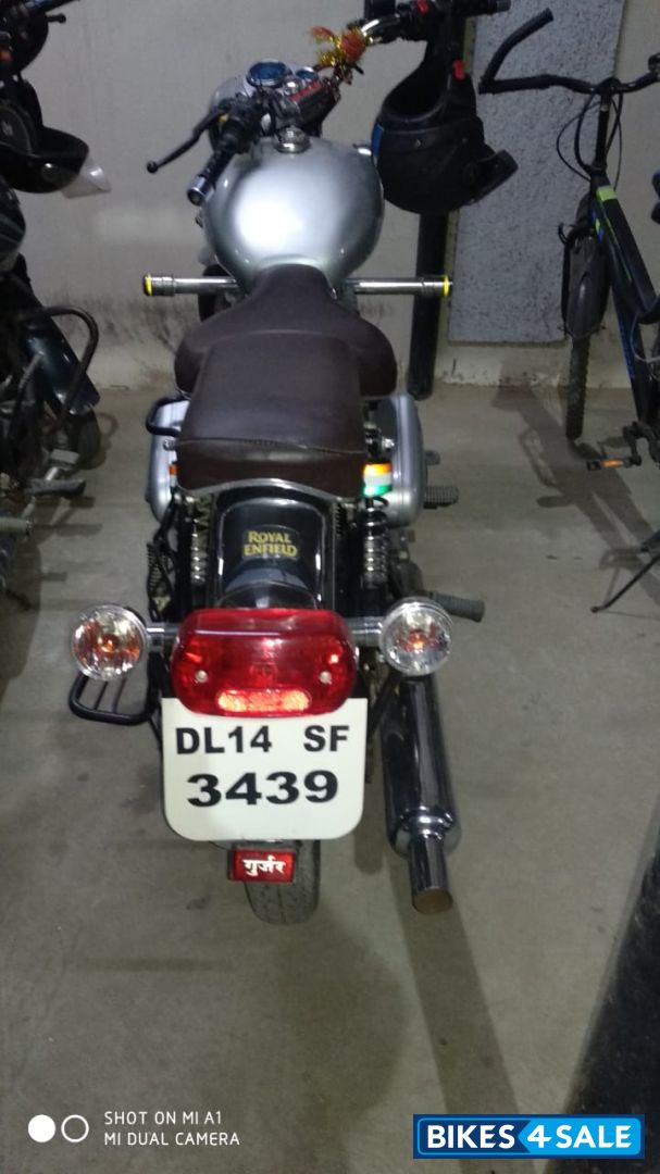 Silver Royal Enfield Bullet Electra