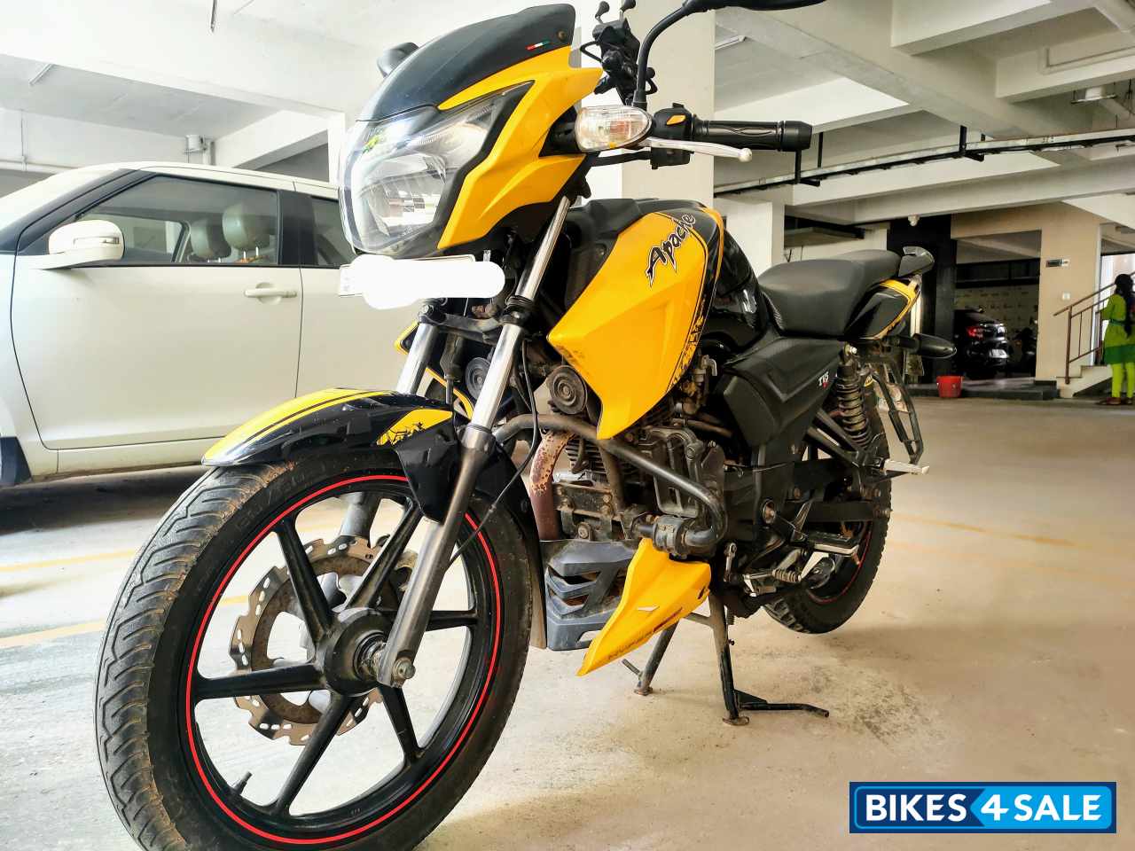 Yellow With Black TVS Apache RTR 160