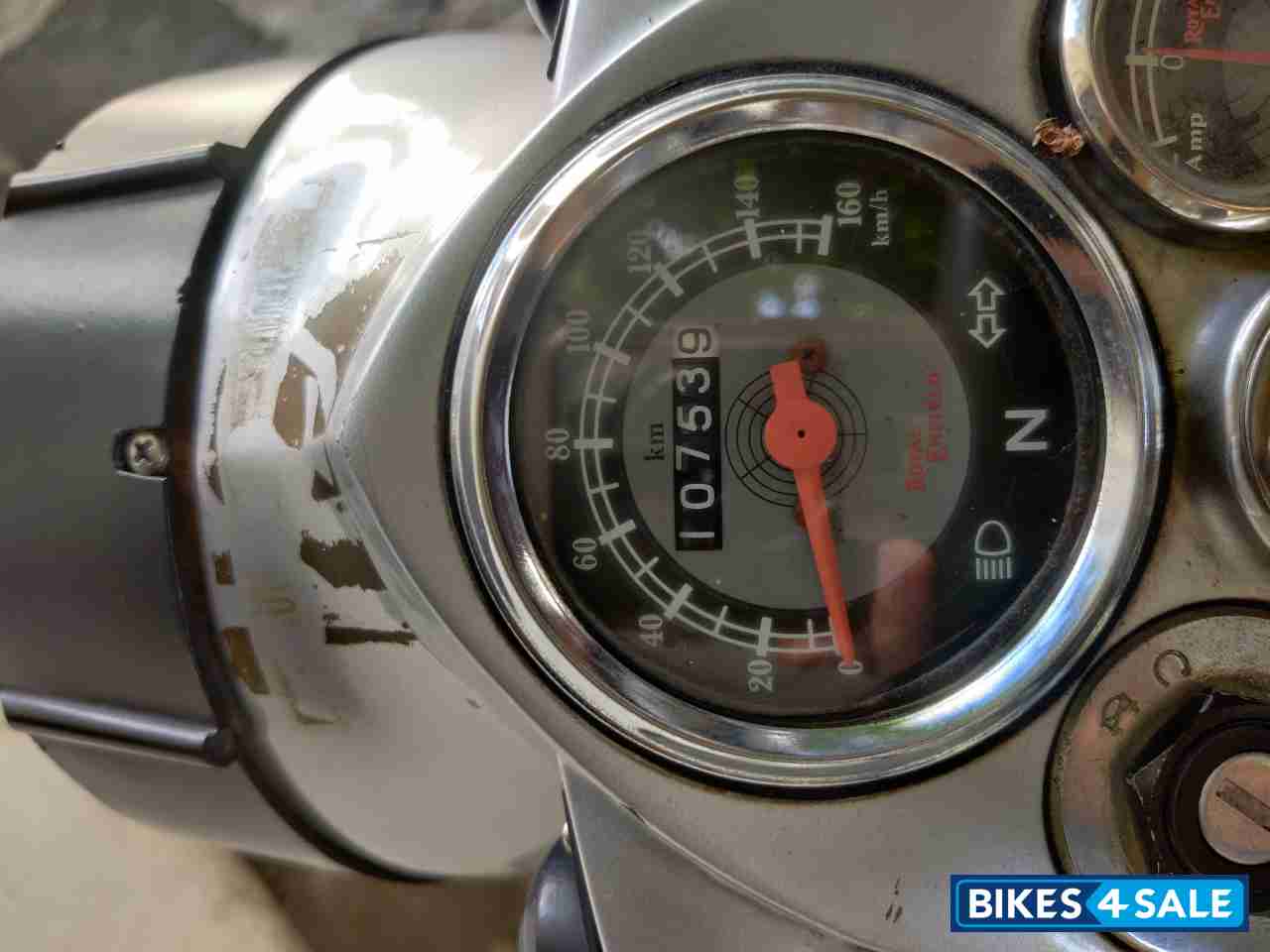 Silver Royal Enfield Bullet Electra