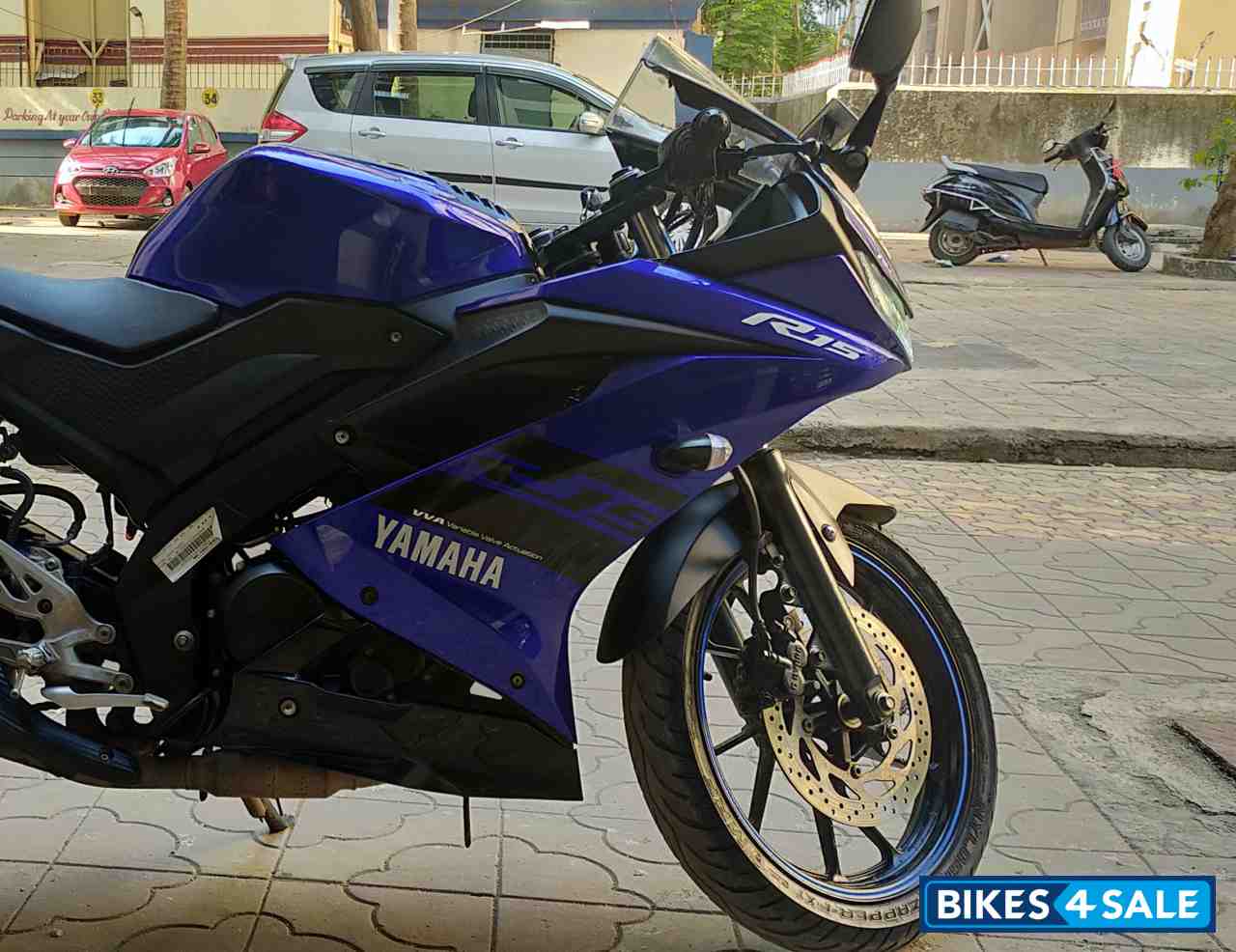 Blue Yamaha YZF R15 V3