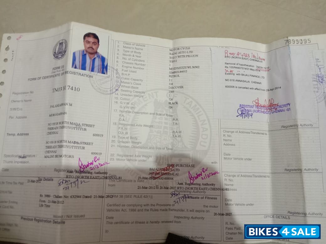 Black Bajaj Discover 125