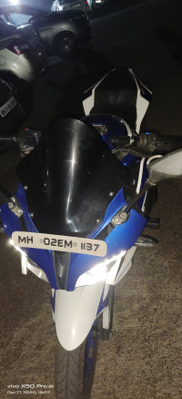 White Blue Bajaj Pulsar RS 200 ABS