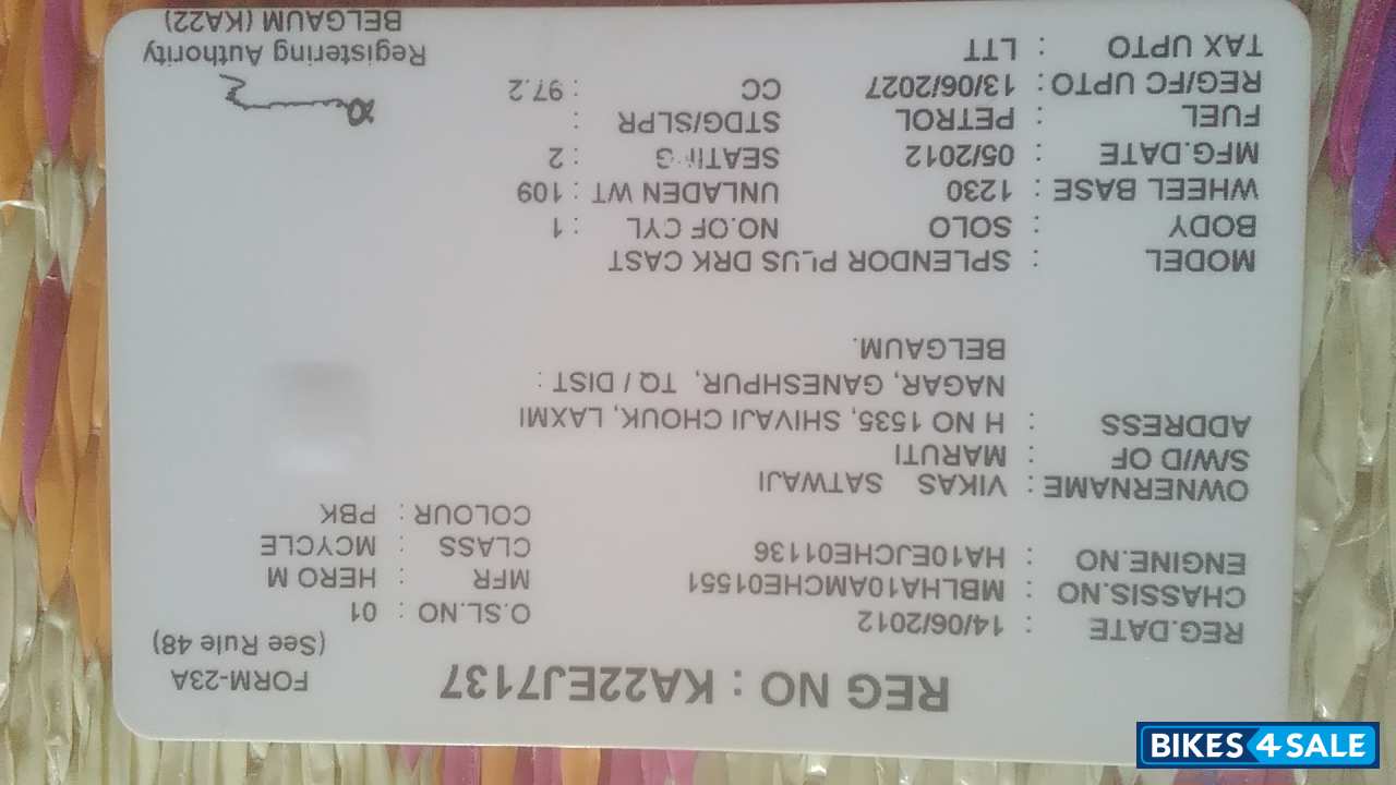 Pbk Hero Splendor Plus