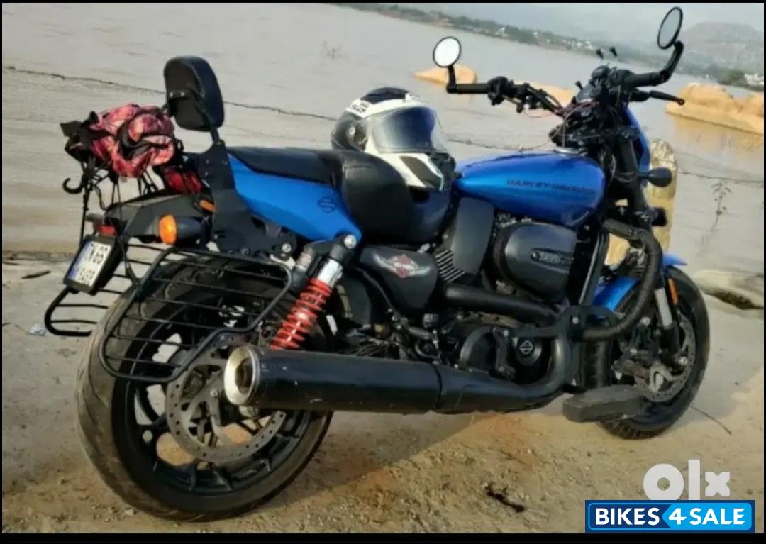 Blue Harley Davidson Street Rod