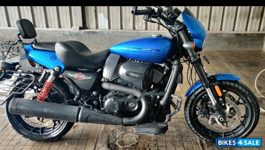 Blue Harley Davidson Street Rod
