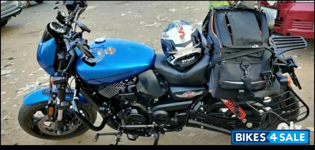 Blue Harley Davidson Street Rod
