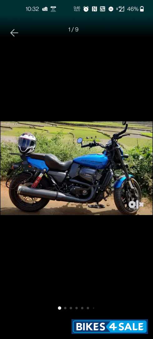 Blue Harley Davidson Street Rod