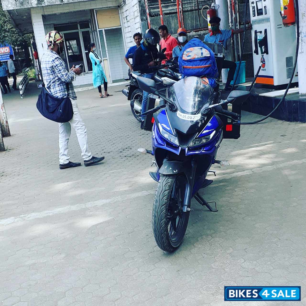 Blue Yamaha YZF R15 V3