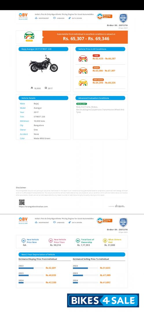 Green Bajaj Avenger Street 220