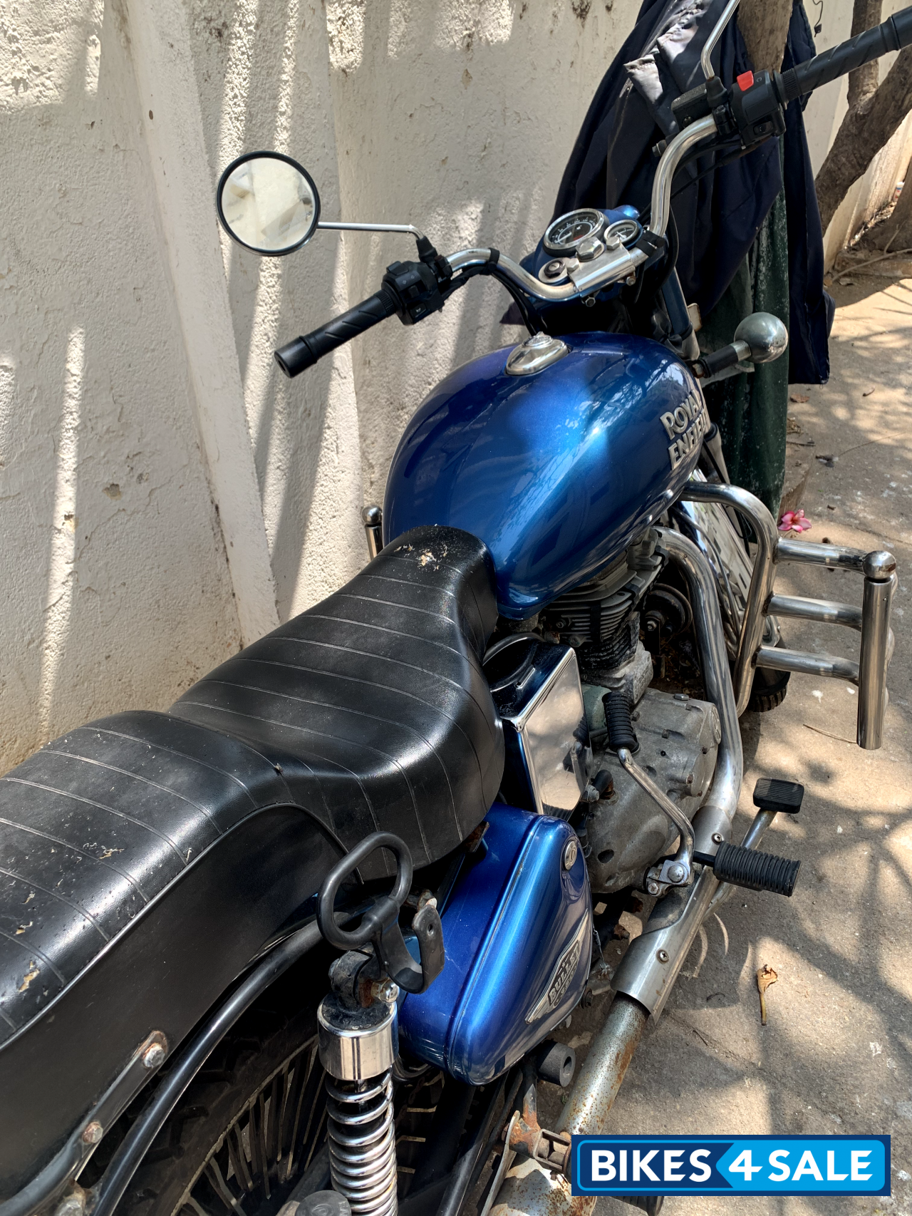 Blue Royal Enfield Bullet Electra
