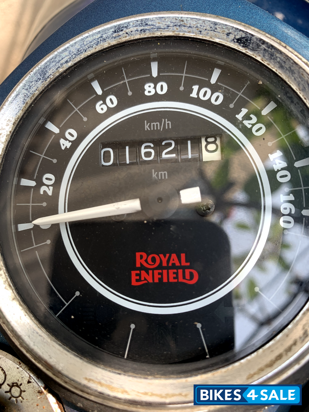 Blue Royal Enfield Bullet Electra