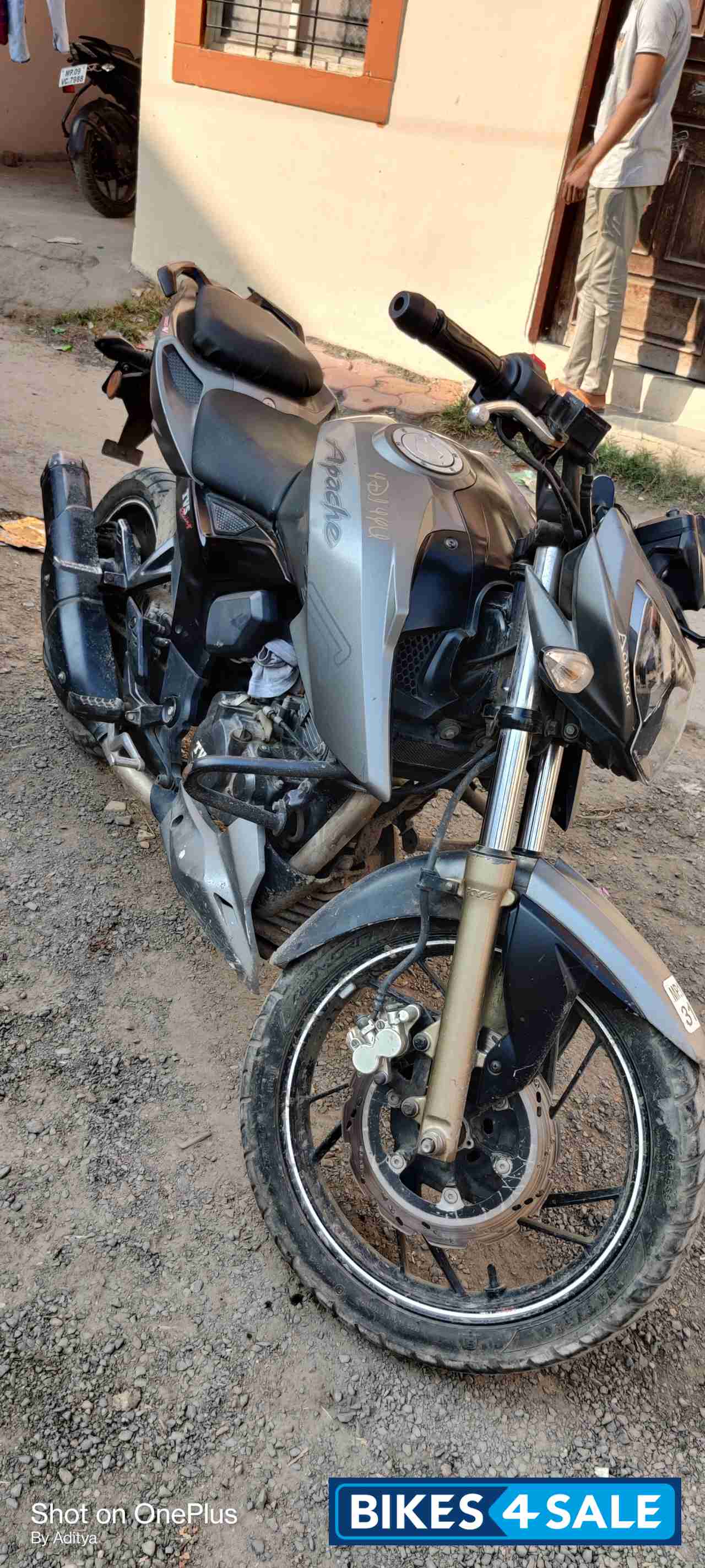 Grey TVS Apache RTR 200 4V