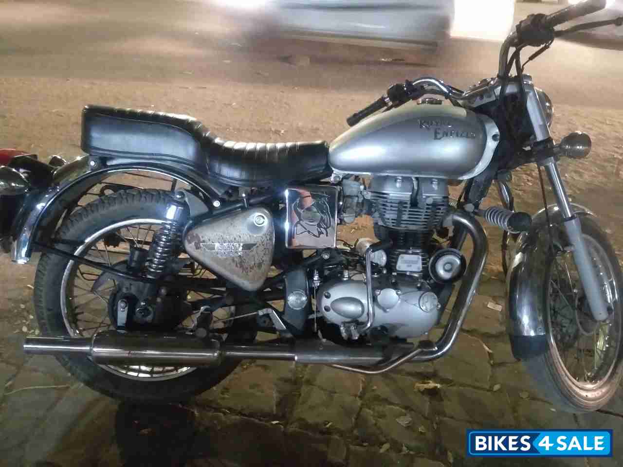 Silver Royal Enfield Bullet Electra