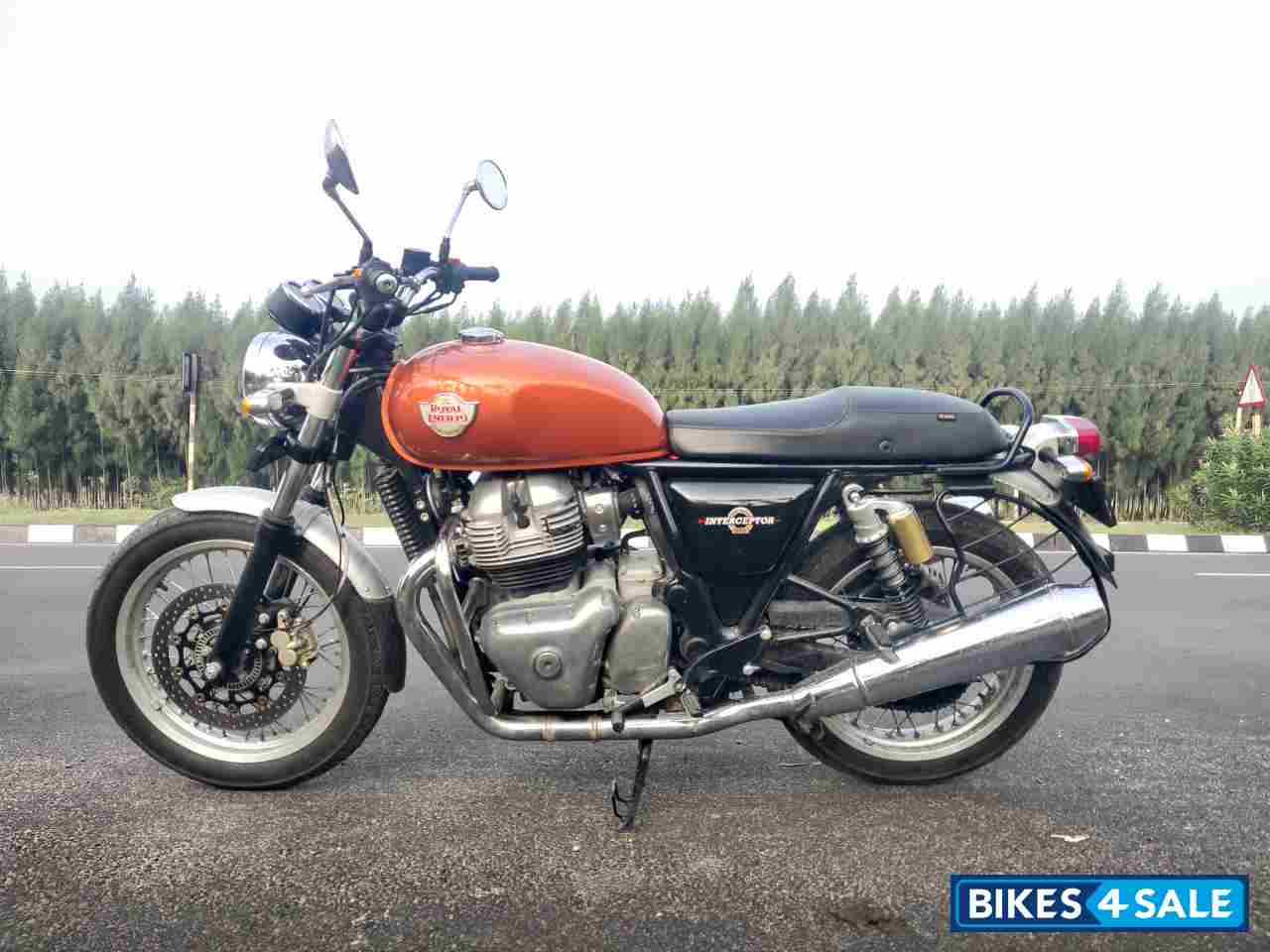 Orange Royal Enfield Interceptor 650 Twin