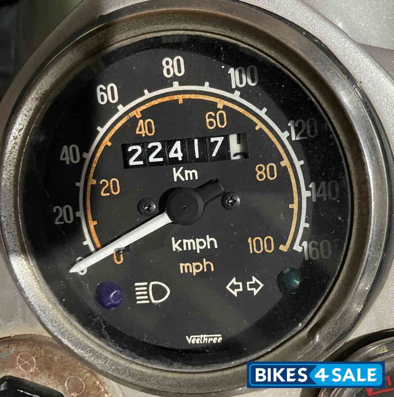 Silver Royal Enfield Bullet Electra