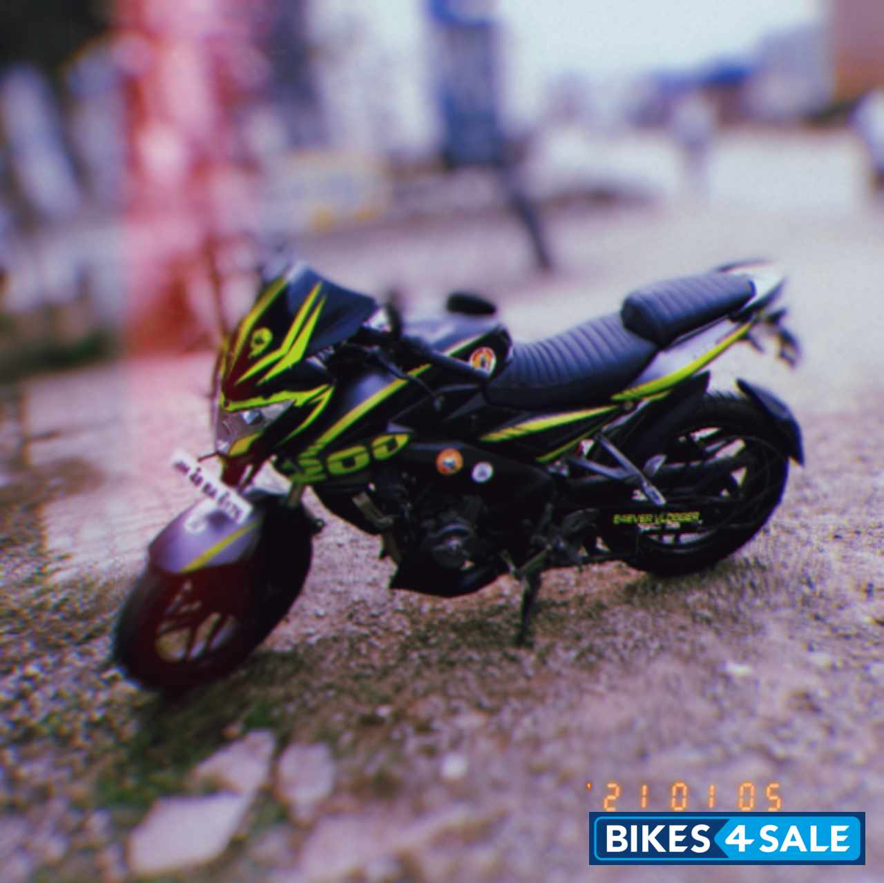 Black And Grey With Graphic Bajaj Pulsar 200 NS