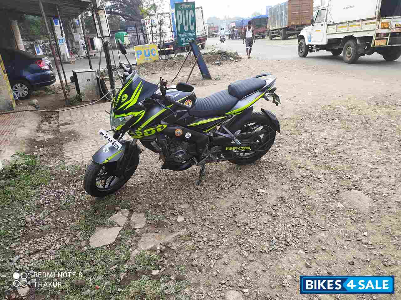 Black And Grey With Graphic Bajaj Pulsar 200 NS