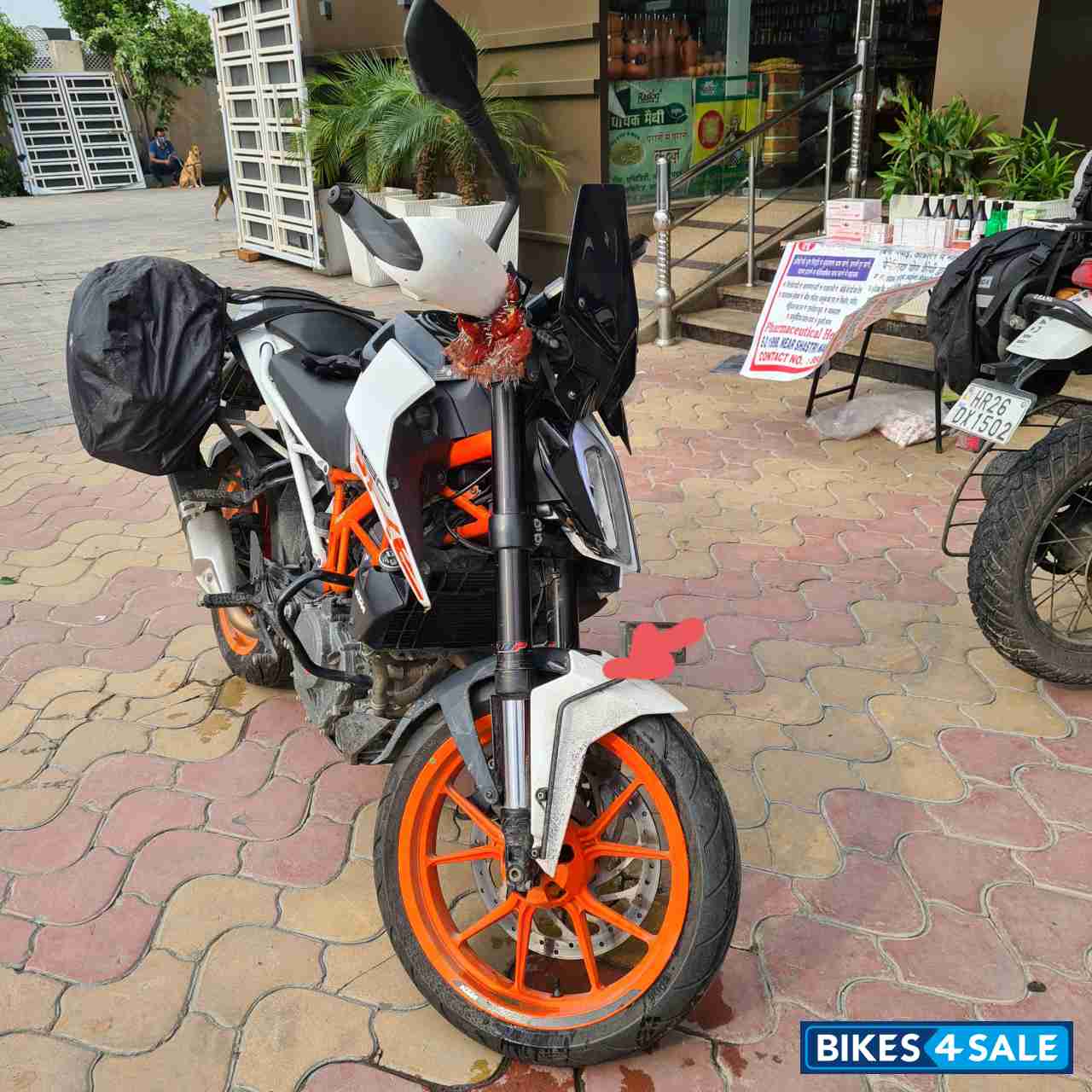 White KTM Duke 390