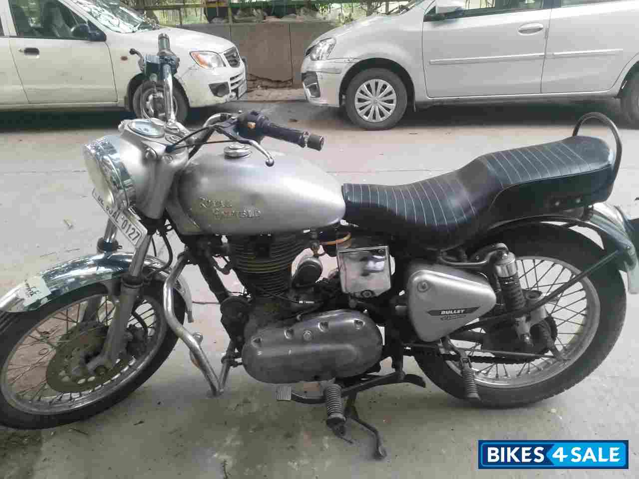 Silver Royal Enfield Bullet Electra