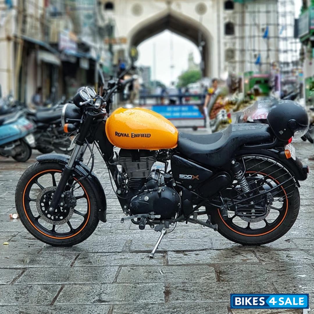 Orange Royal Enfield Thunderbird X 500
