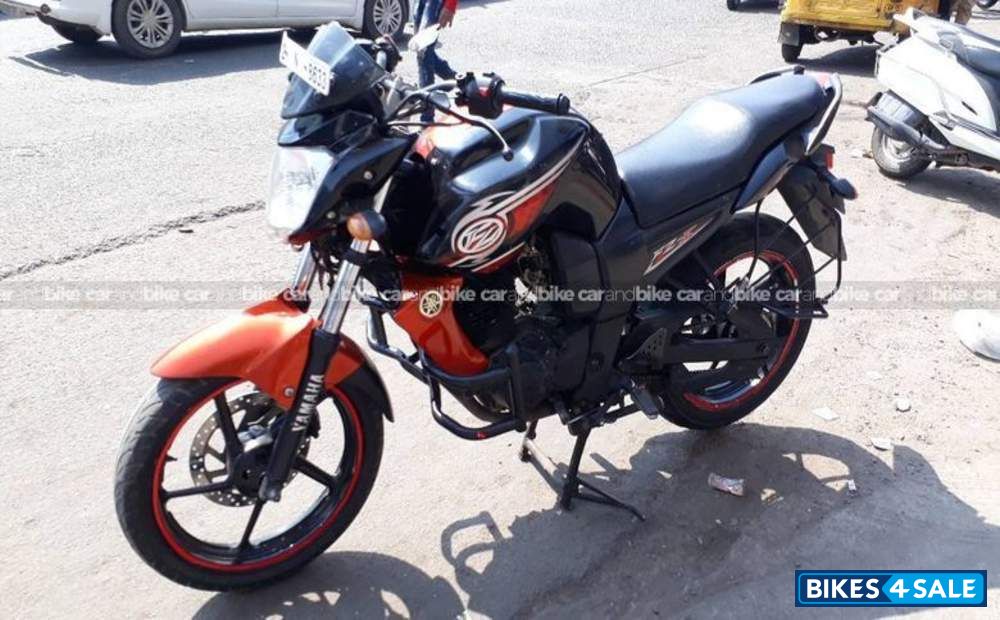 Black With Orange Yamaha FZ-S
