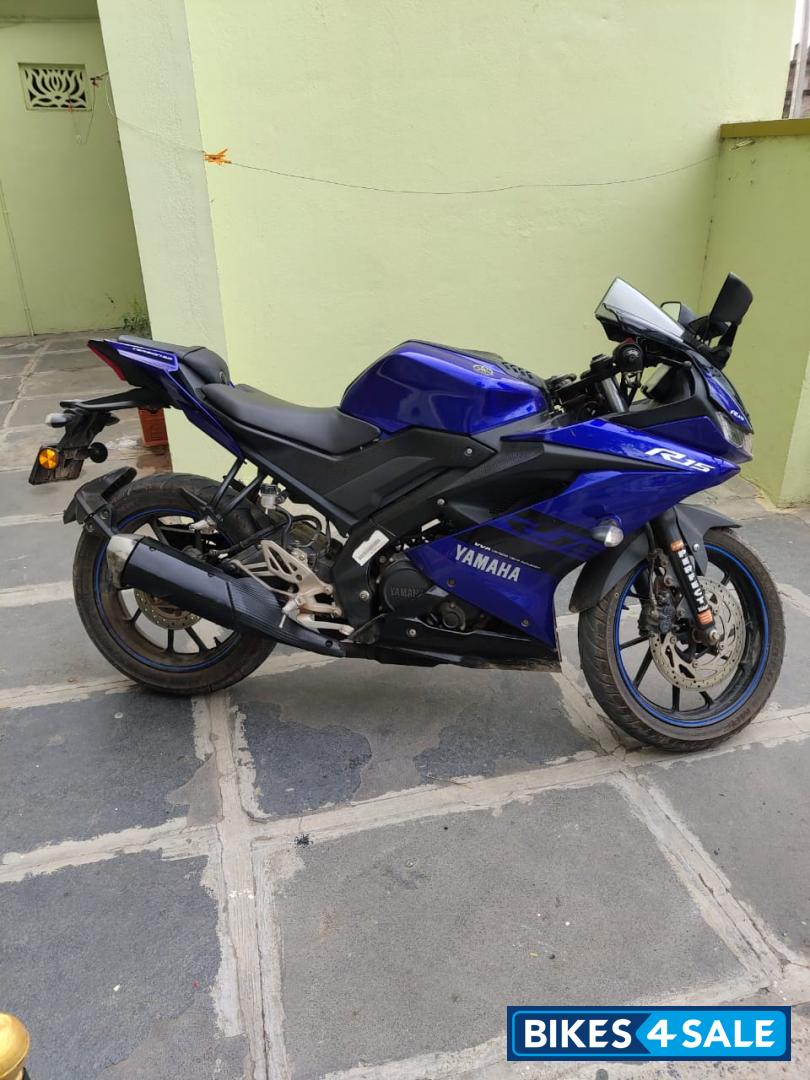 Blue Yamaha YZF R15 V3