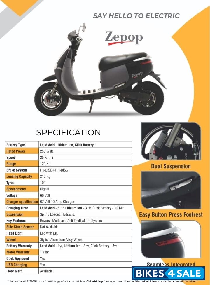 Rowwet Zepop Lithium Battery