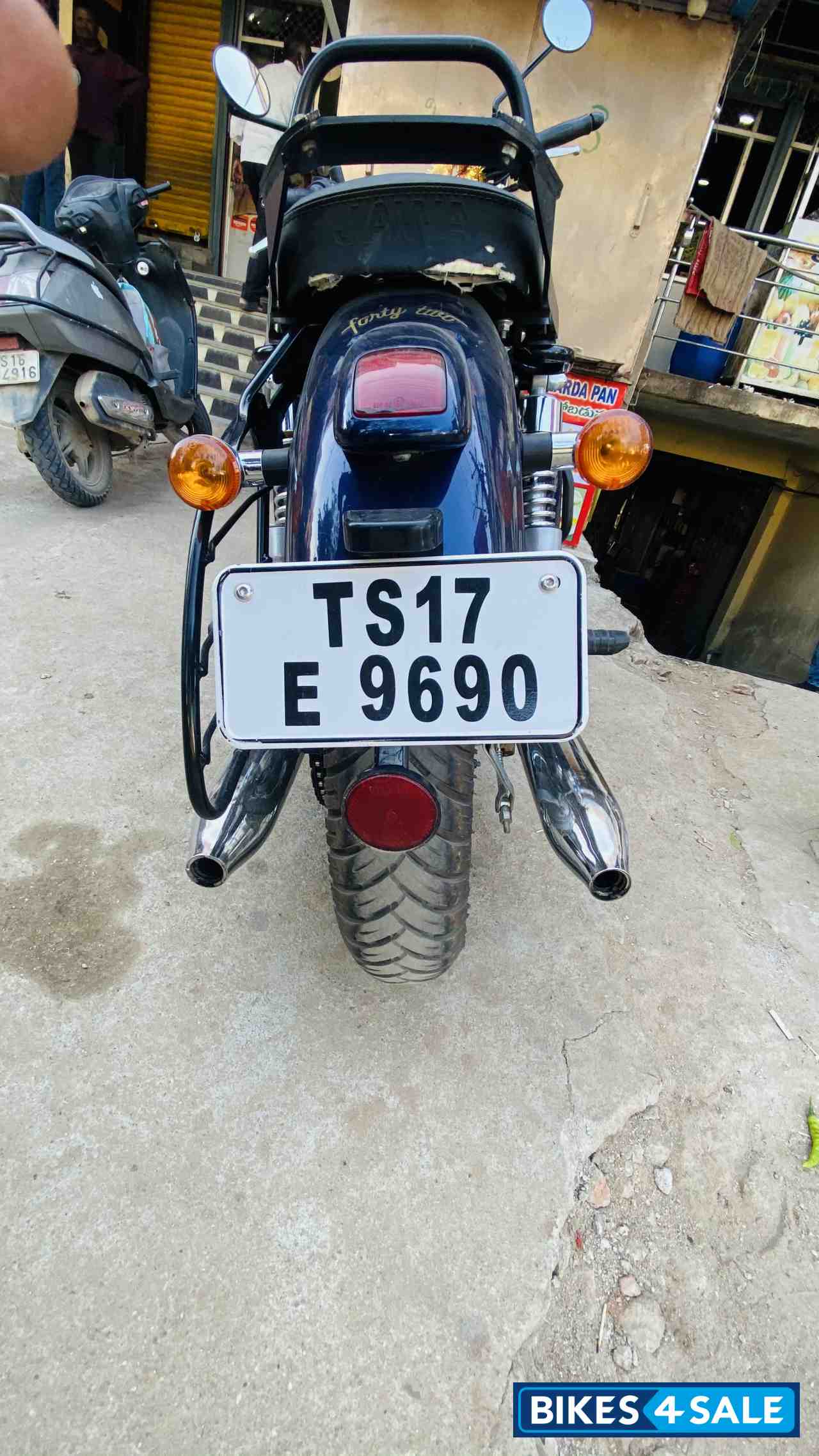 Nebula Blue Glossy Jawa forty two BS6