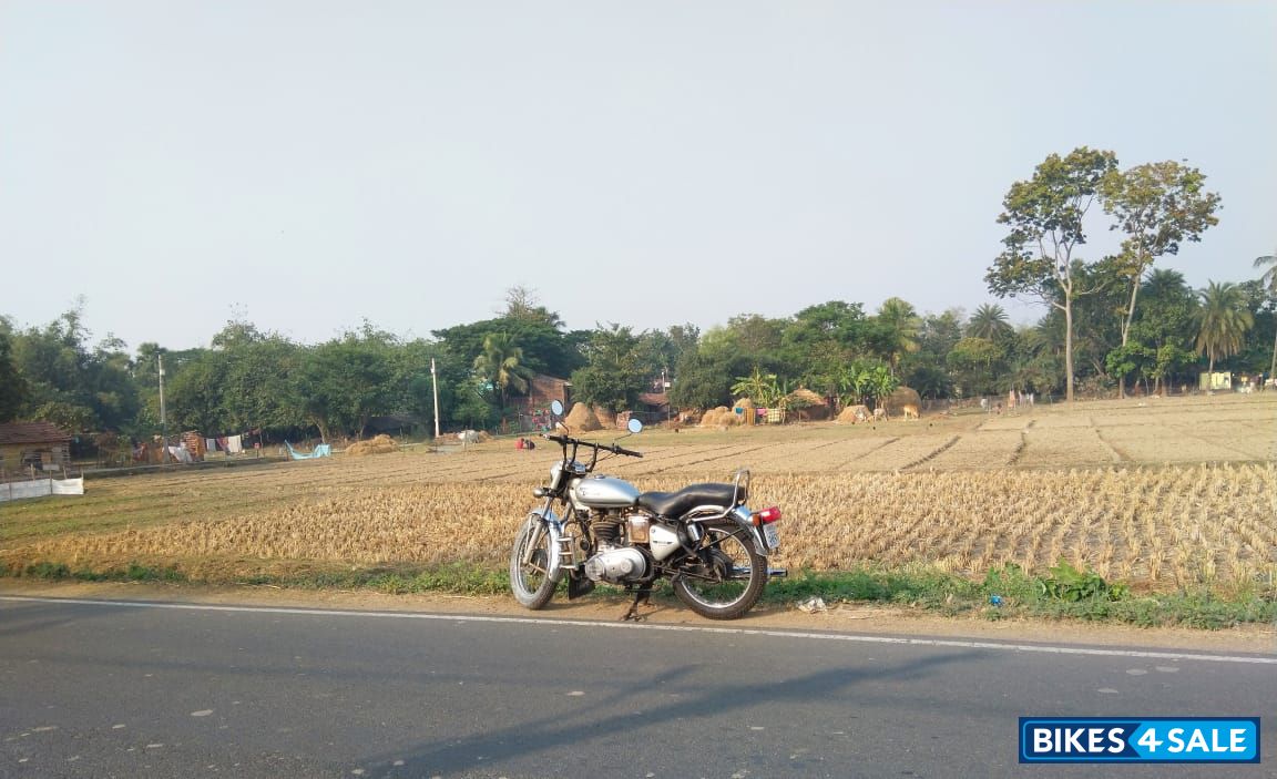 Silver Royal Enfield Bullet Electra