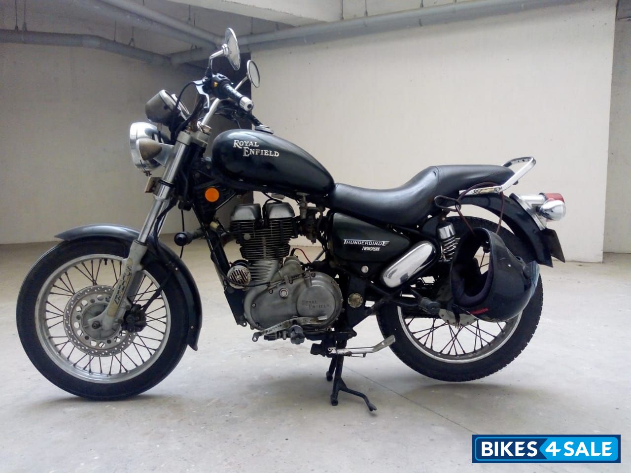 Black Royal Enfield Thunderbird