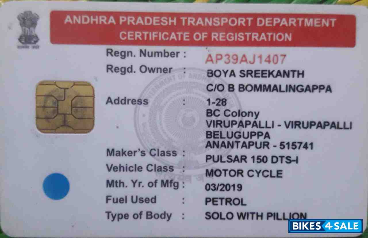 Block Red Bajaj Pulsar 150 Twin Disc