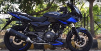 Blue And Black Bajaj Pulsar 220F BS6
