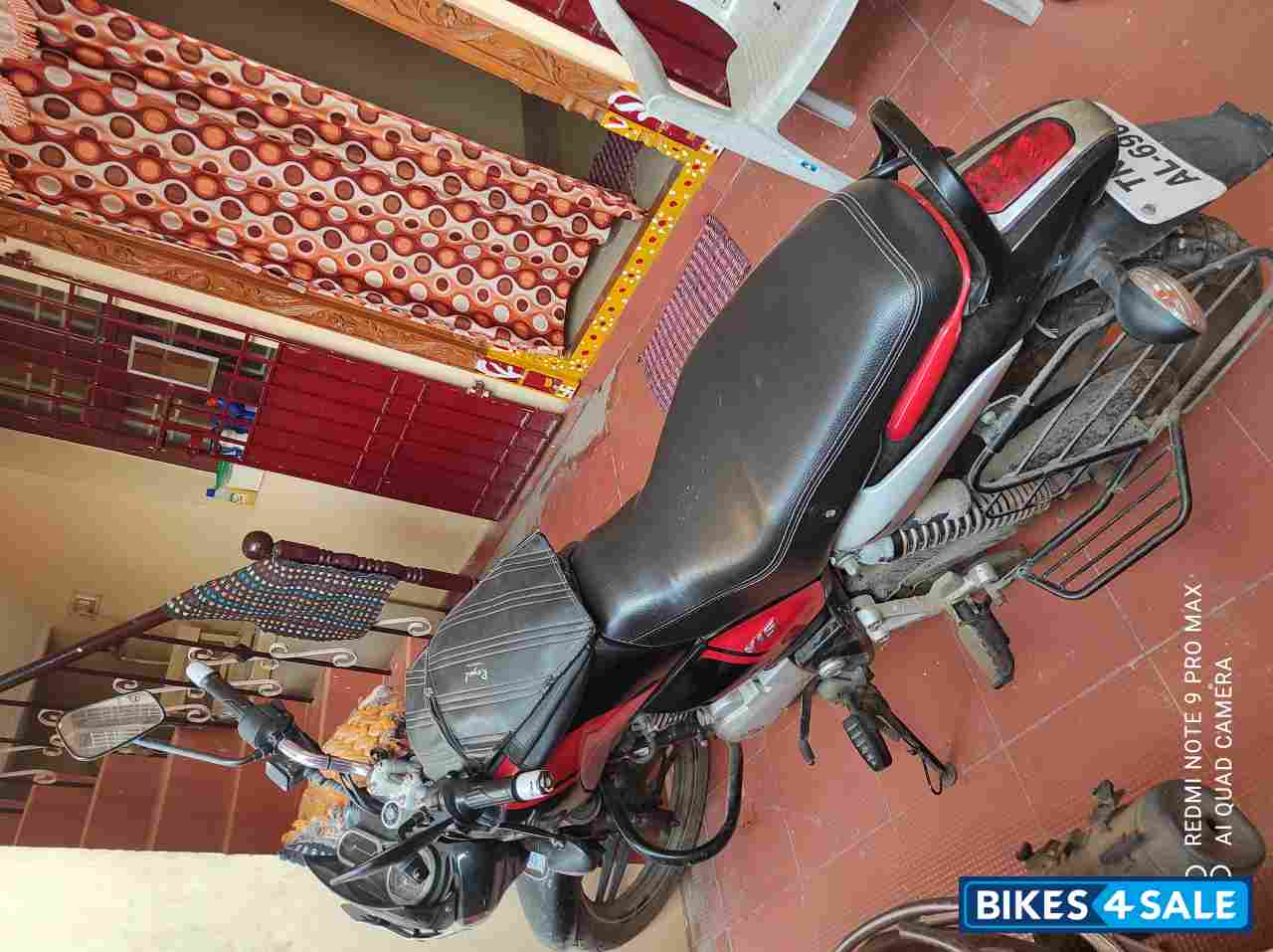 Black With Red Bajaj V15