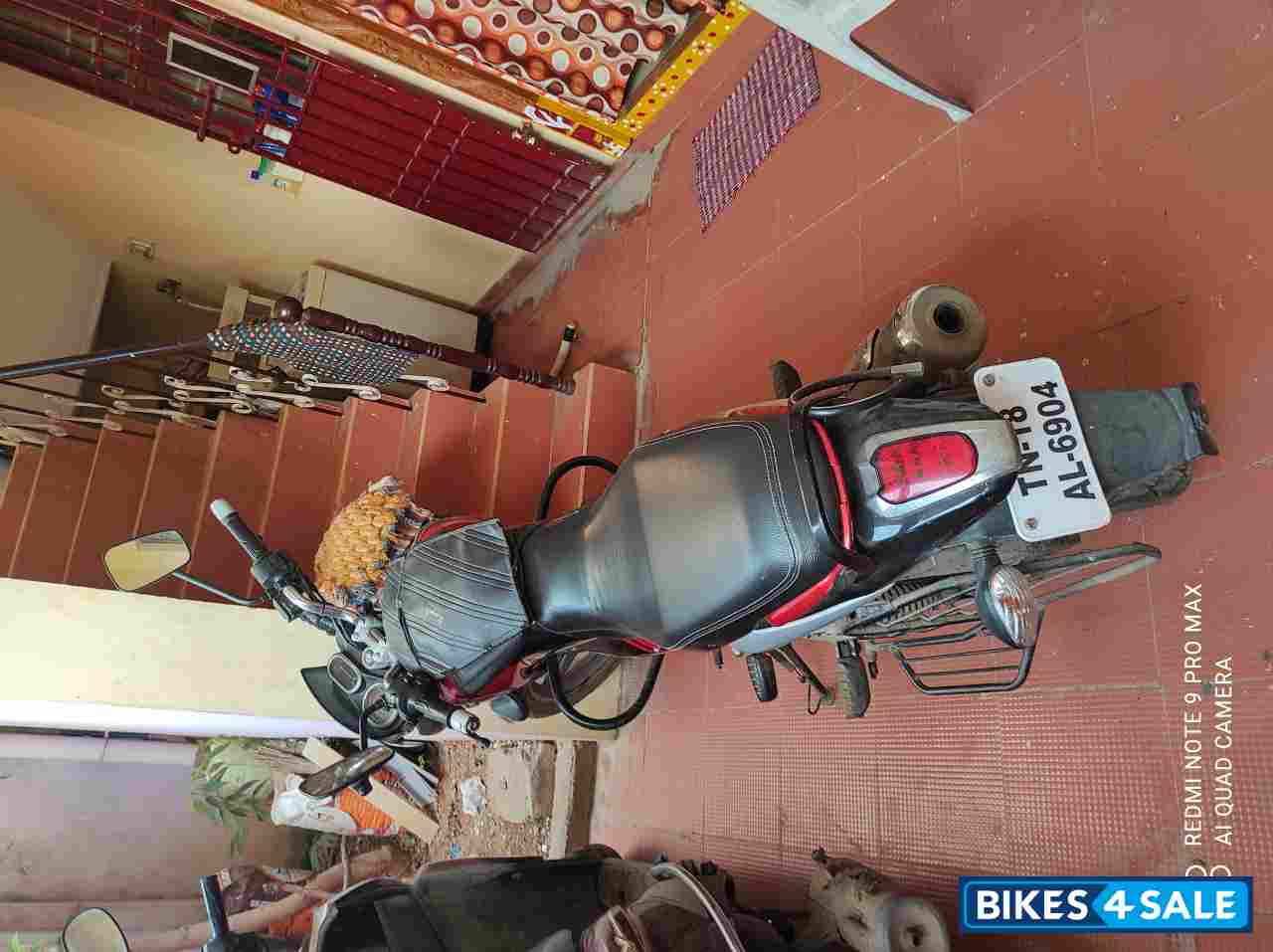 Black With Red Bajaj V15