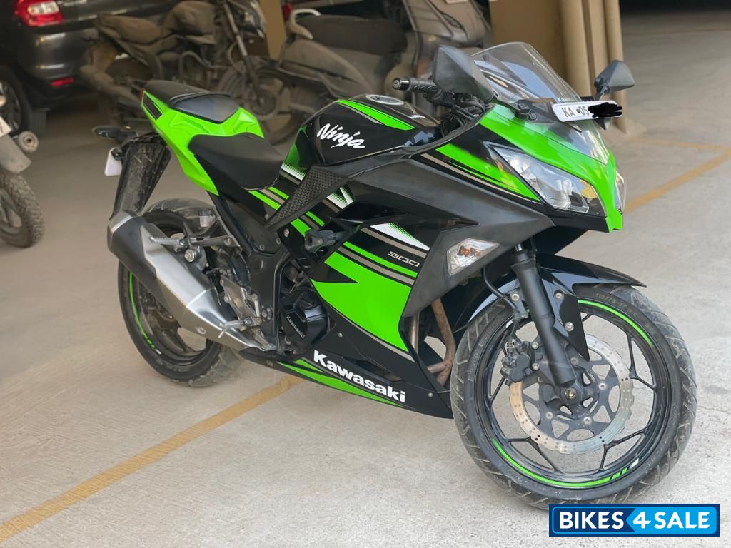 Black And Green Kawasaki Ninja 300R