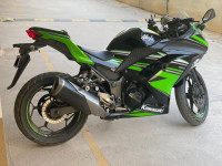 Black And Green Kawasaki Ninja 300R