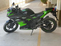 Black And Green Kawasaki Ninja 300R