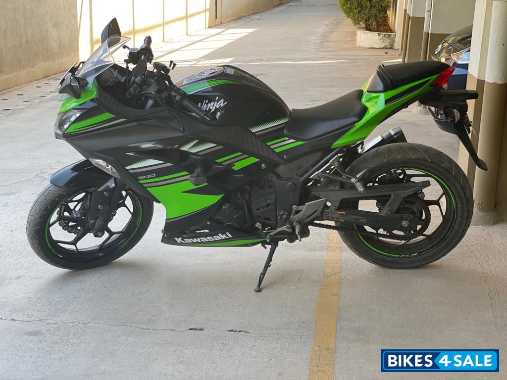 Black And Green Kawasaki Ninja 300R