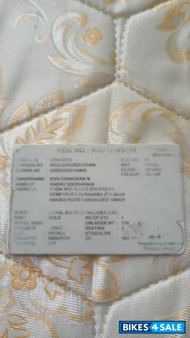 Royal Enfield Thunderbird 350 Royal Enfield Thunderbird 350