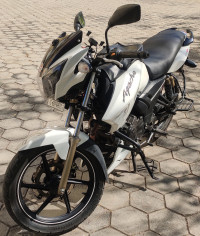 White TVS Apache RTR 180 ABS