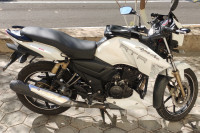 White TVS Apache RTR 180 ABS